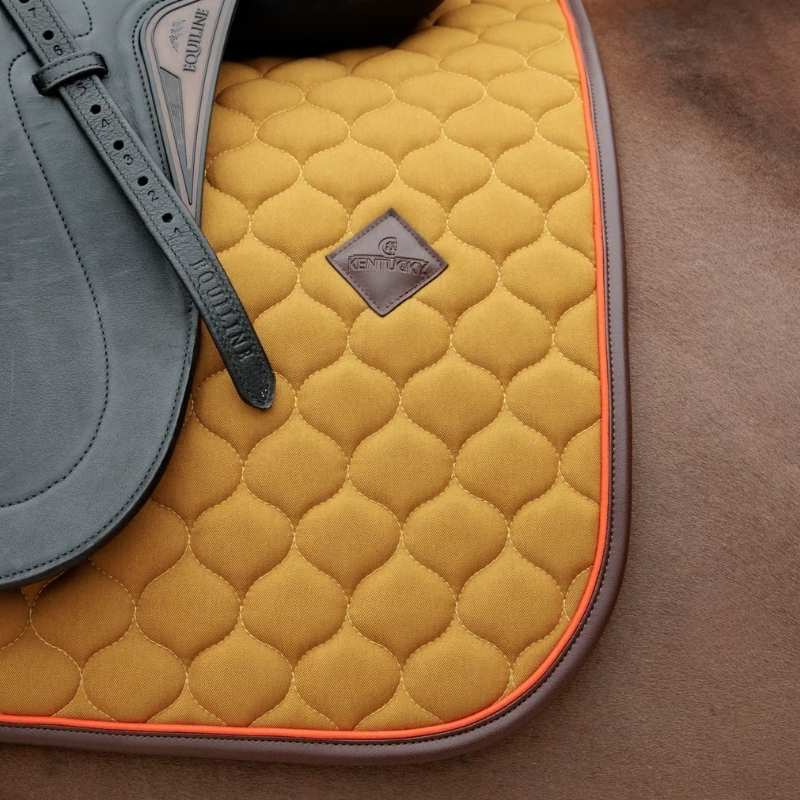 Tapis de selle dressage Onion Quilt Leather Khaki