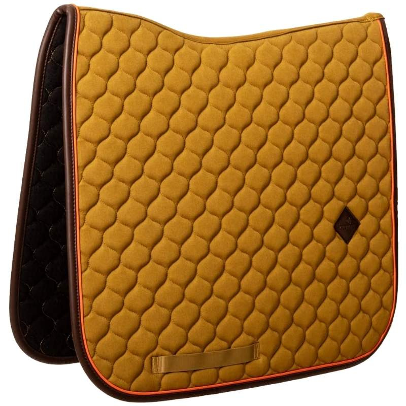 Tapis de selle dressage Onion Quilt Leather Khaki