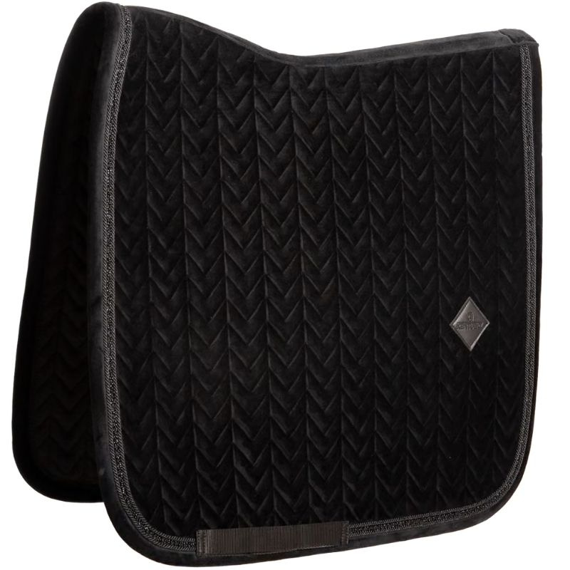 Tapis de selle dressage Velvet Mini Pearls Noir