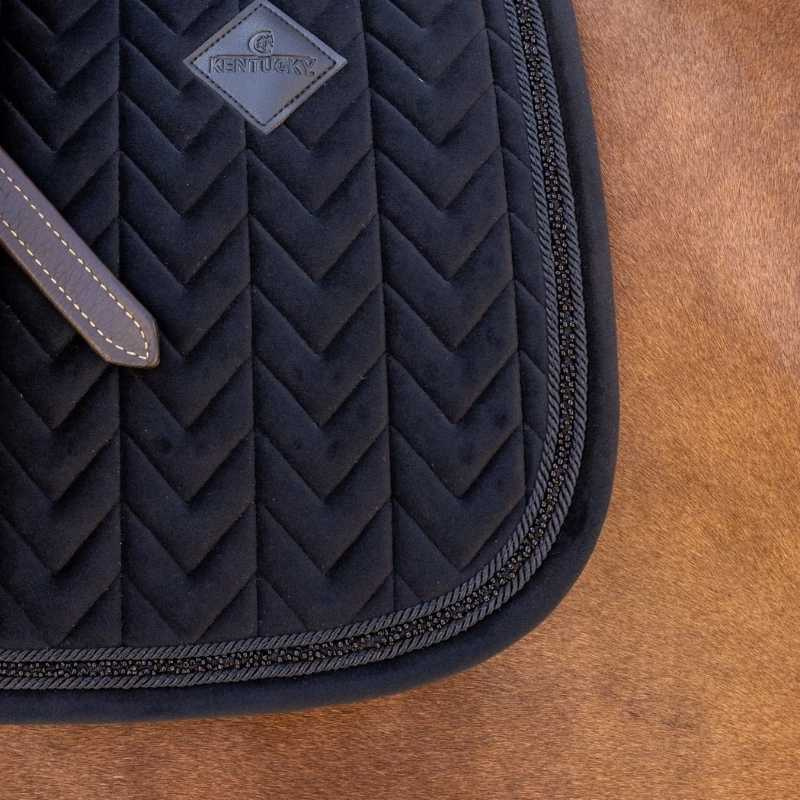 Tapis de selle Velvet Mini Pearls Noir