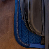 Tapis de selle dressage Velvet Mini Pearls Bleu Marine Tapis de selle dressage Velvet Mini Pearls Bleu Marine