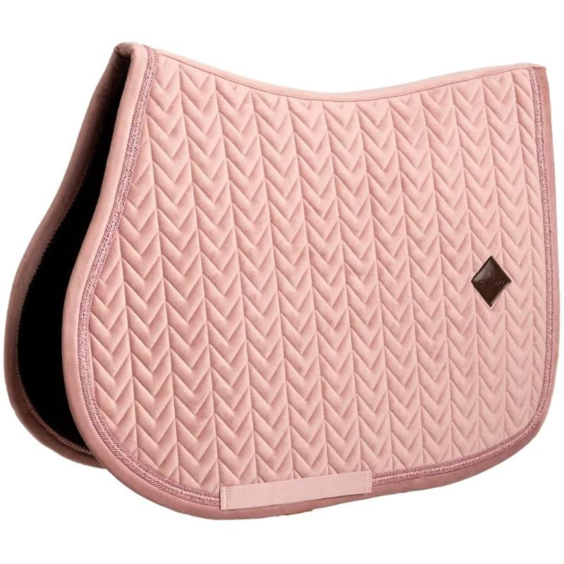 Tapis de selle Velvet Mini Pearls Vieux Rose