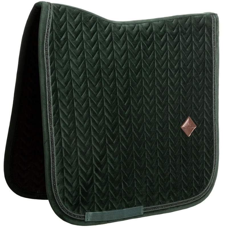 Tapis de selle dressage Velvet Mini Pearls Vert