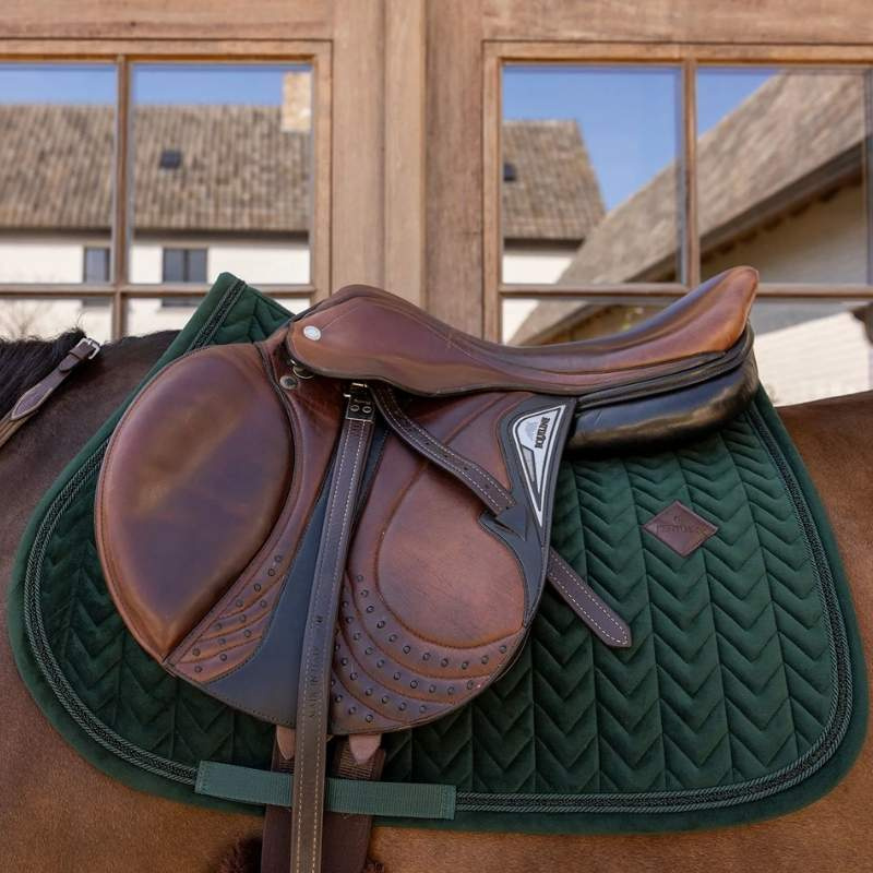 Tapis de selle Velvet Mini Pearls Vert