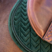 Tapis de selle Velvet Mini Pearls Vert Tapis de selle Velvet Mini Pearls Vert
