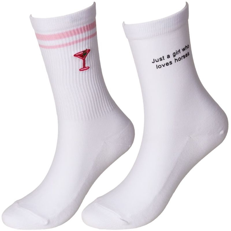 Chaussettes Loves Horses 2-pack Blanc