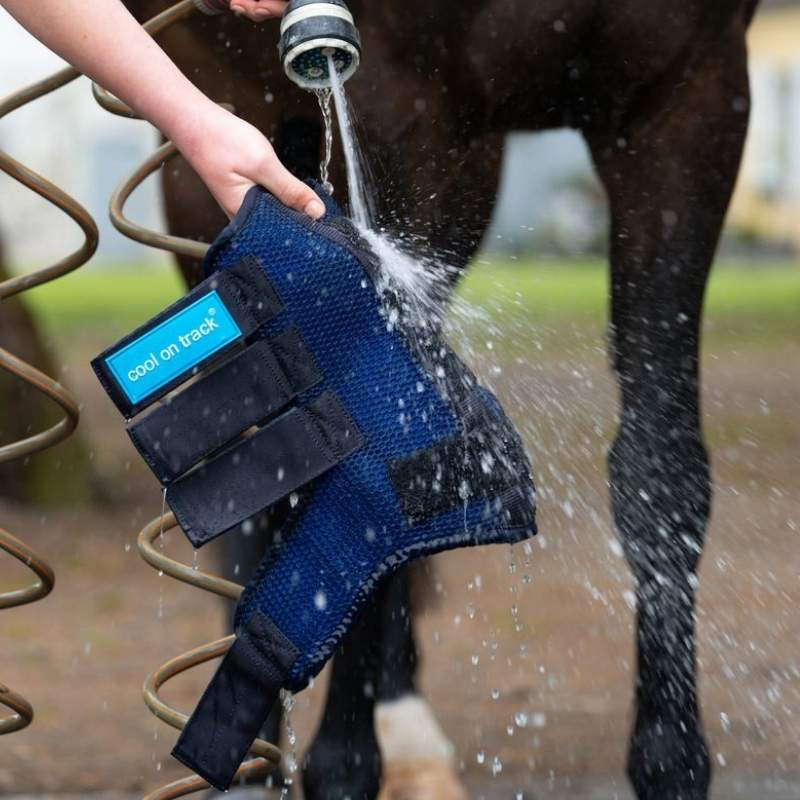 Guêtres d'écurie Quick Wraps Cool on Track 2.0 Bleu