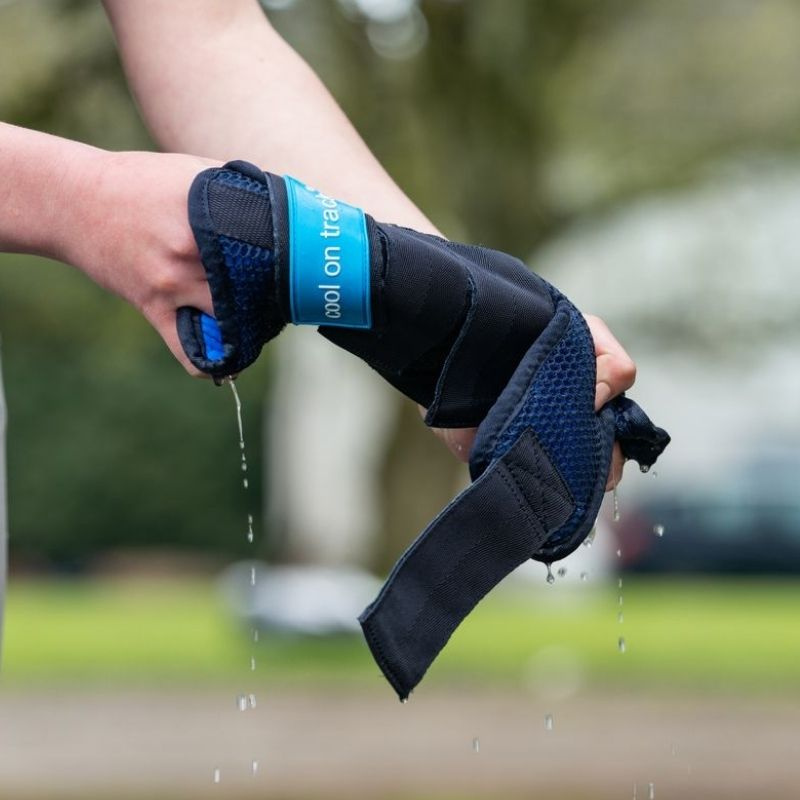 Guêtres d'écurie Quick Wraps Cool on Track 2.0 Bleu