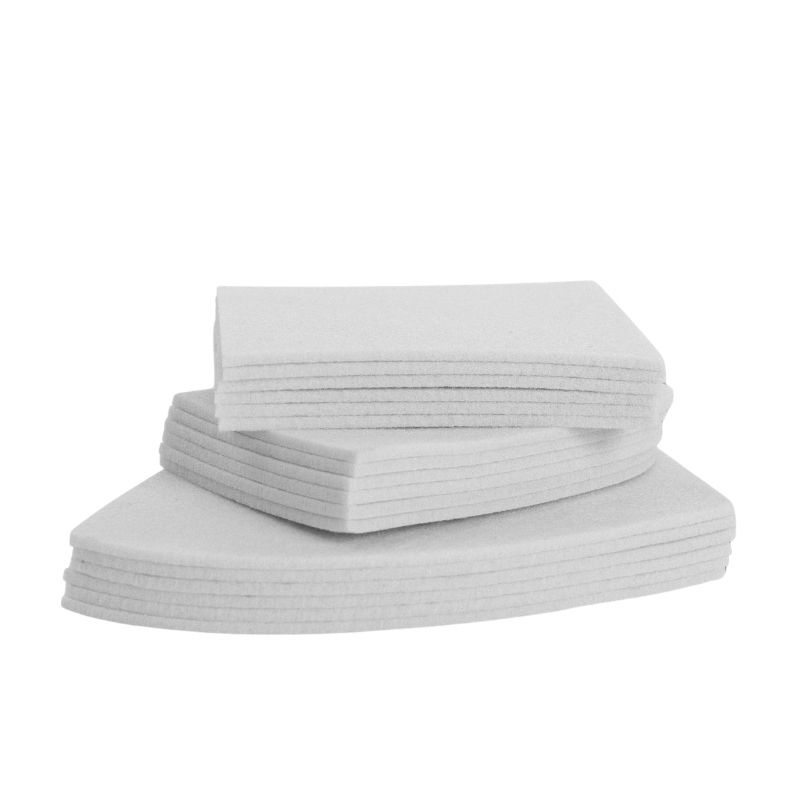 Insert en feutre Pad de correction avec bord Sheepskin Dressage Blanc