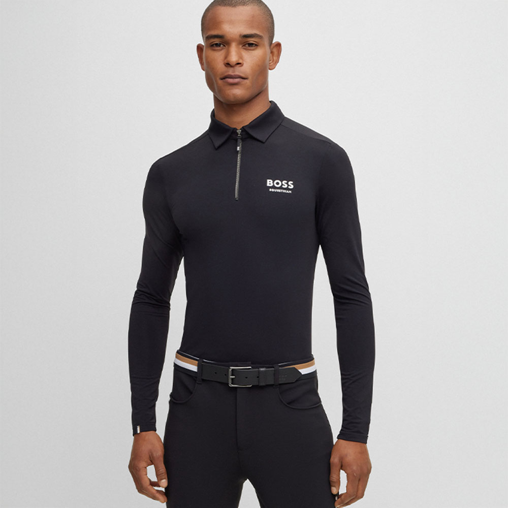 T-shirt fonctionnel Elton Signature Stripe Polo Unisex Noir