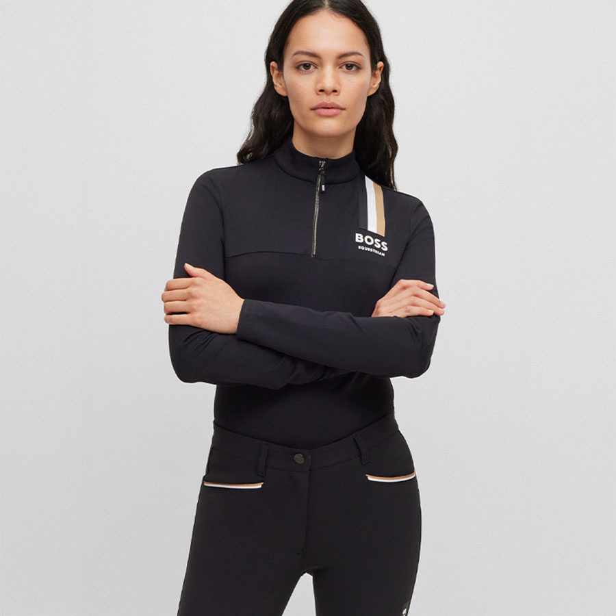 T-shirt fonctionnel Lia Signature Stripe Noir