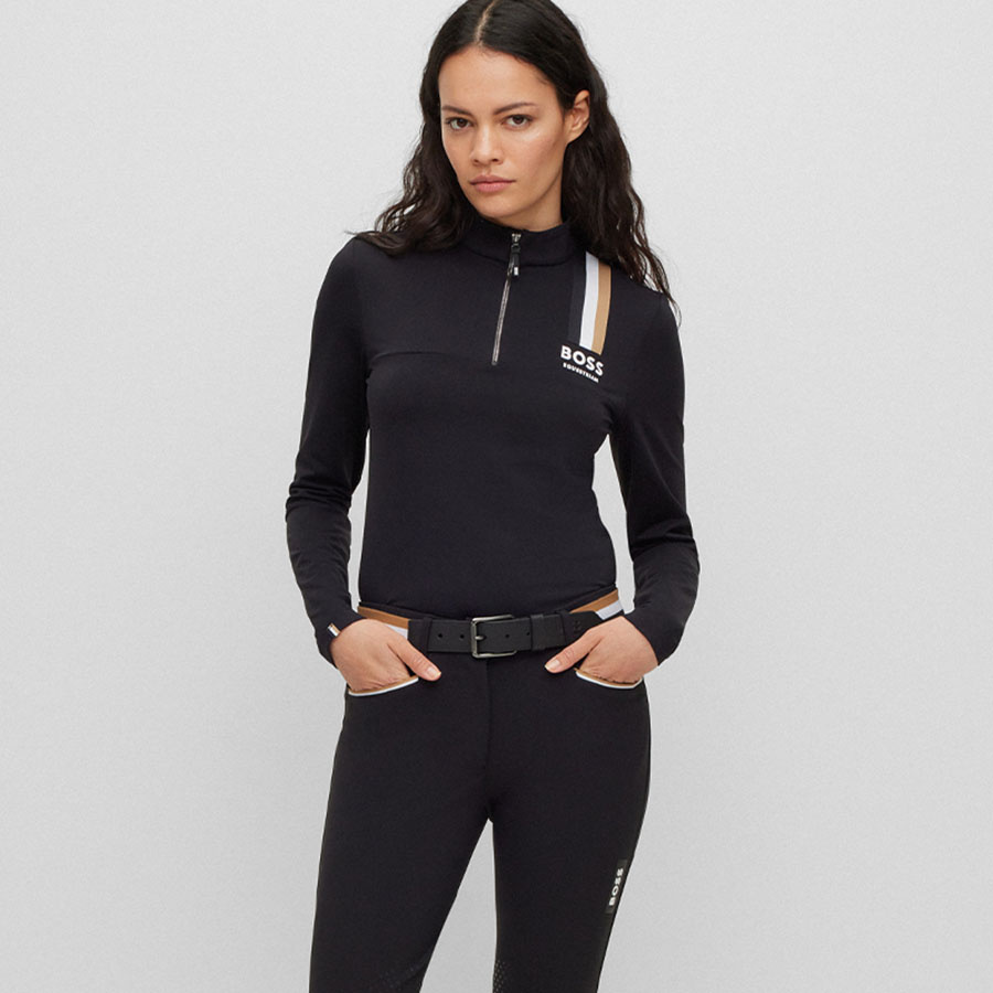 T-shirt fonctionnel Lia Signature Stripe Noir