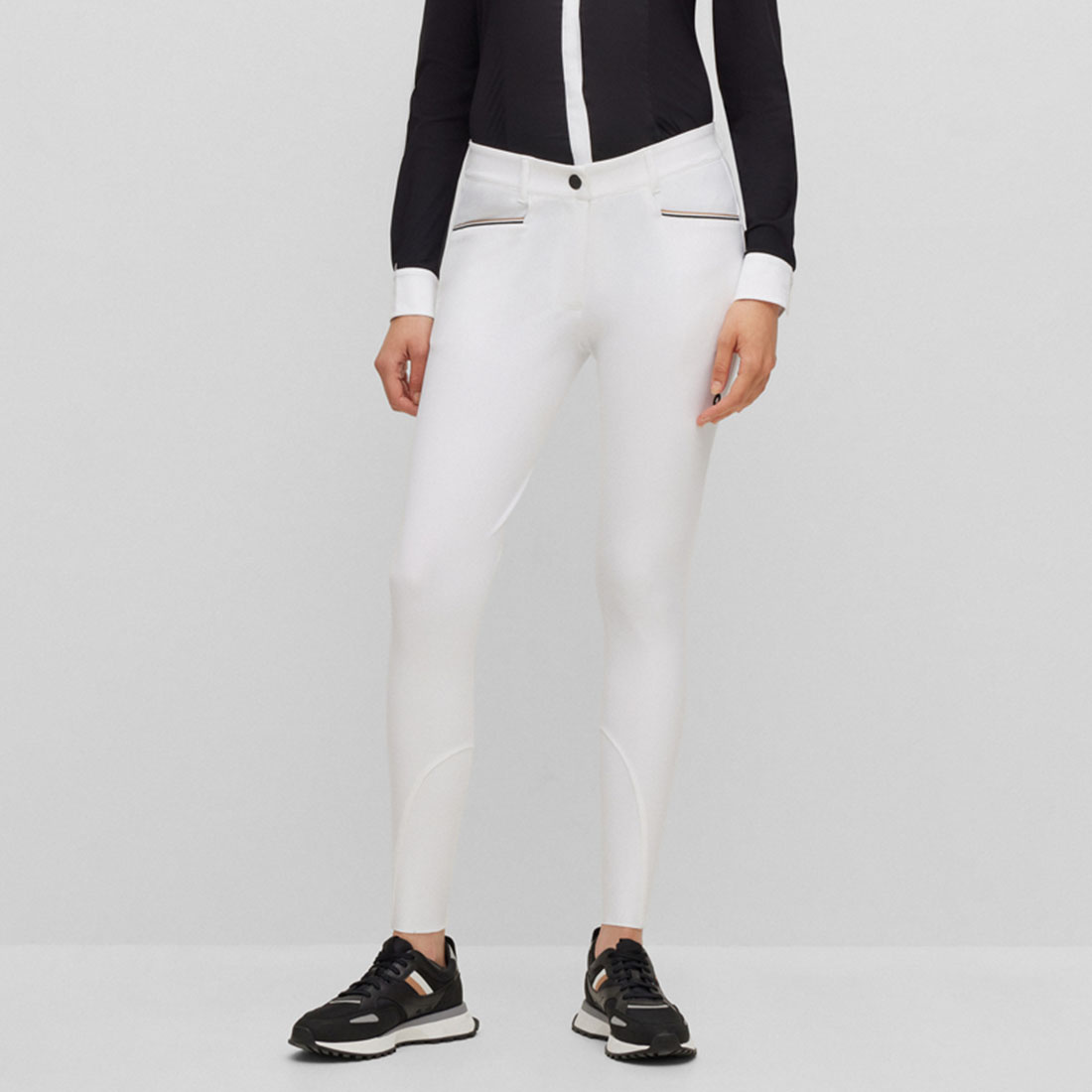 Pantalon d'équitation Heather Full Grip Blanc