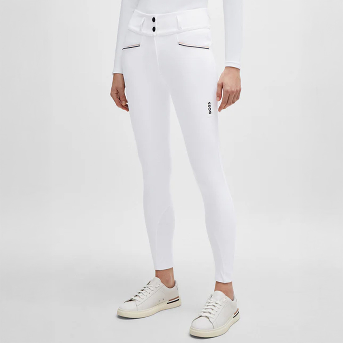 Pantalon d'équitation Hannah Knee Grip Blanc