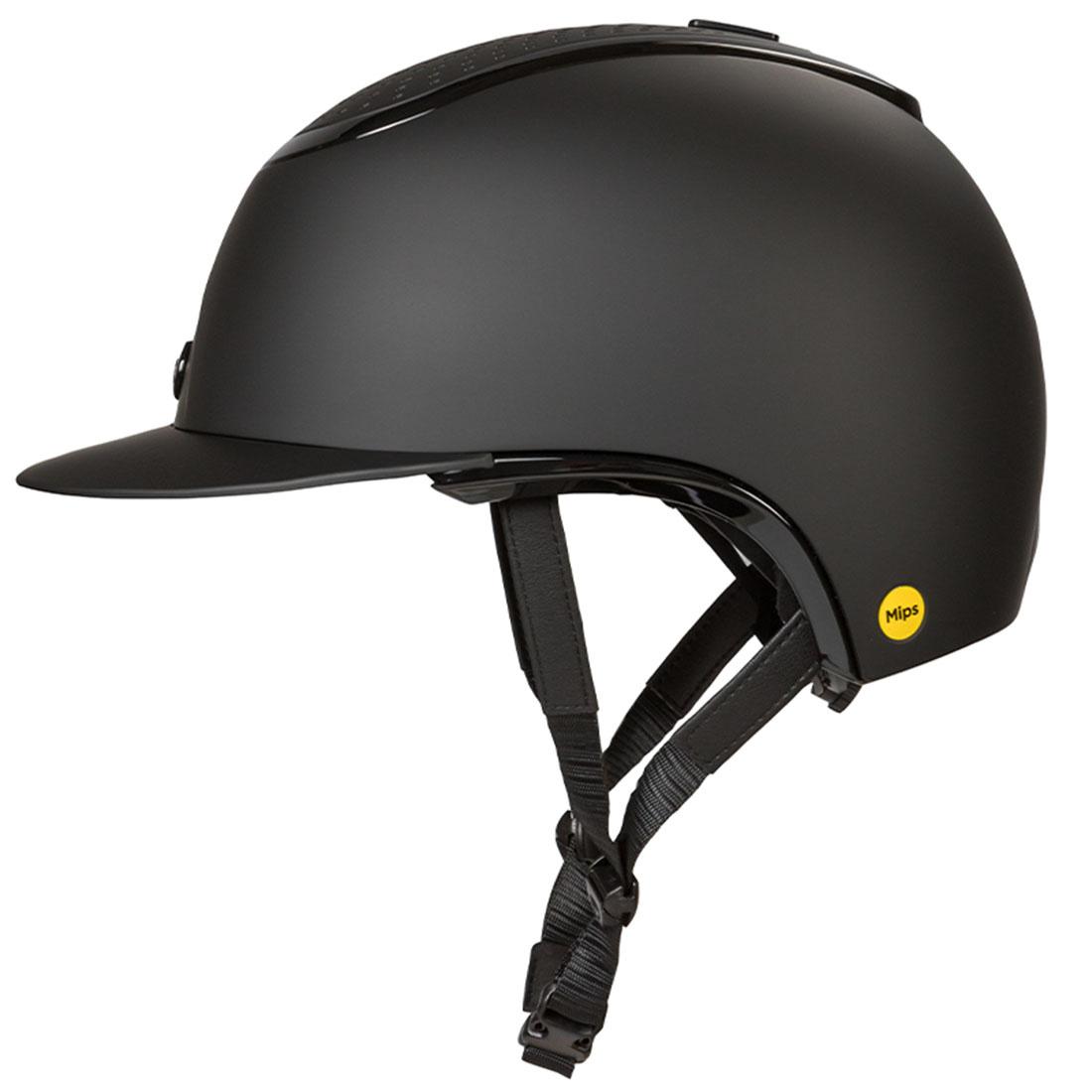 Casque d'équitation MIPS Strixx Wide Peak Matte/Glossy Noir