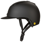 Casque d'équitation MIPS Strixx Wide Peak Matte/Glossy Noir Casque d'équitation MIPS Strixx Wide Peak Matte/Glossy Noir