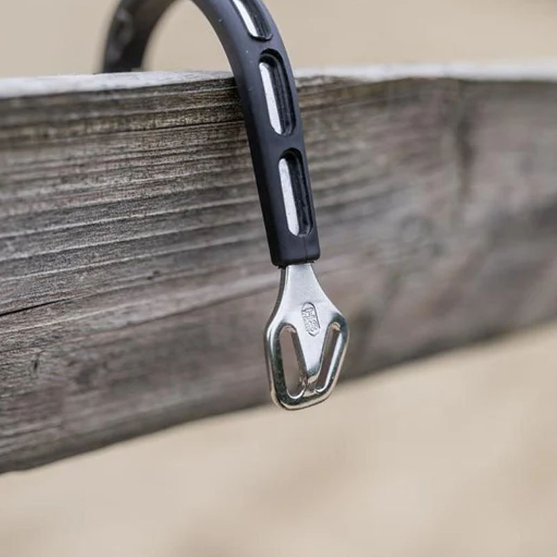 Éperons Ultra Fit Extra Grip 15mm Rounded Noir/Argent