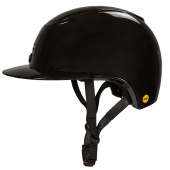 Casque d'équitation MIPS Strixx Competition Wide Peak Glossy Noir Casque d'équitation MIPS Strixx Competition Wide Peak Glossy Noir