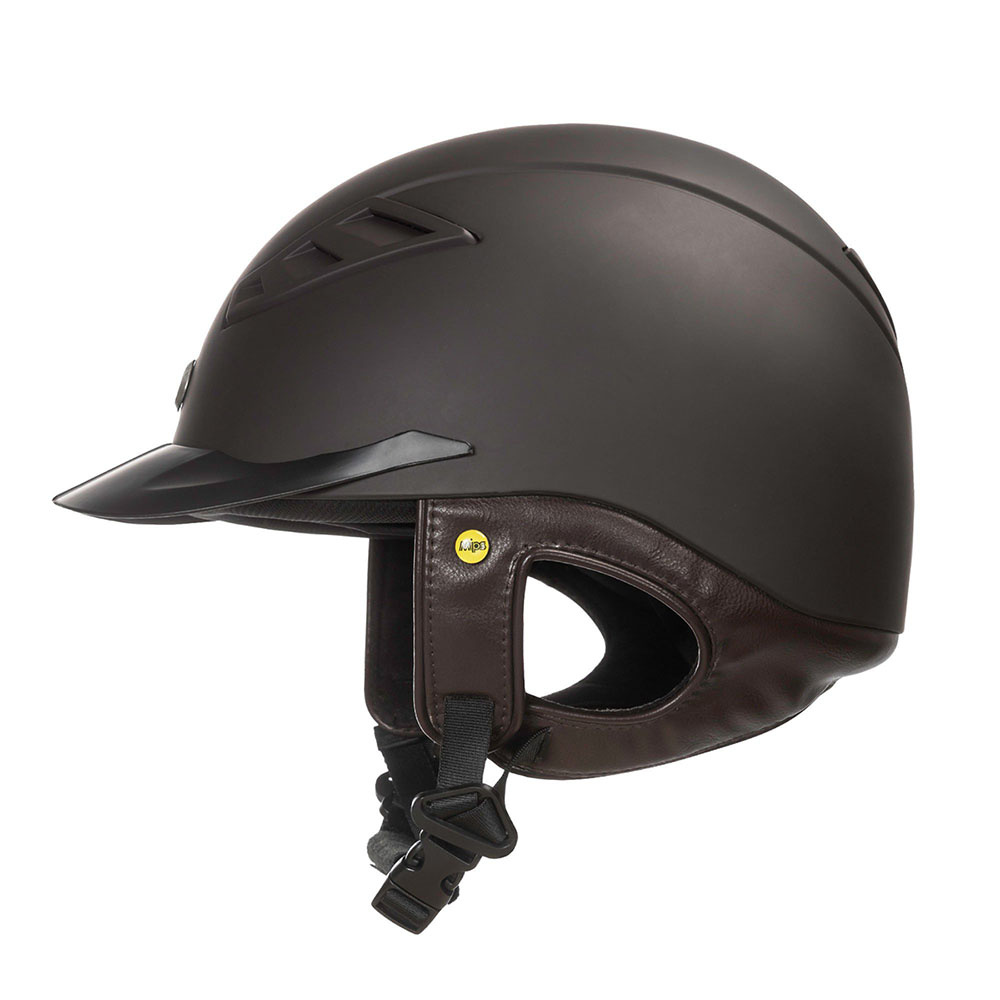 Casque d'équitation EQ3 Lynx Smooth Top Marron