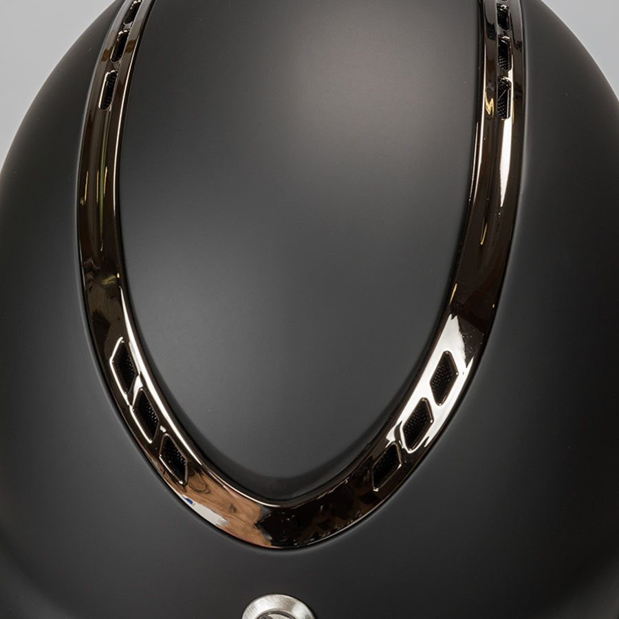 Casque d'équitation EQ3 Pardus avec vis Smooth Top Noir