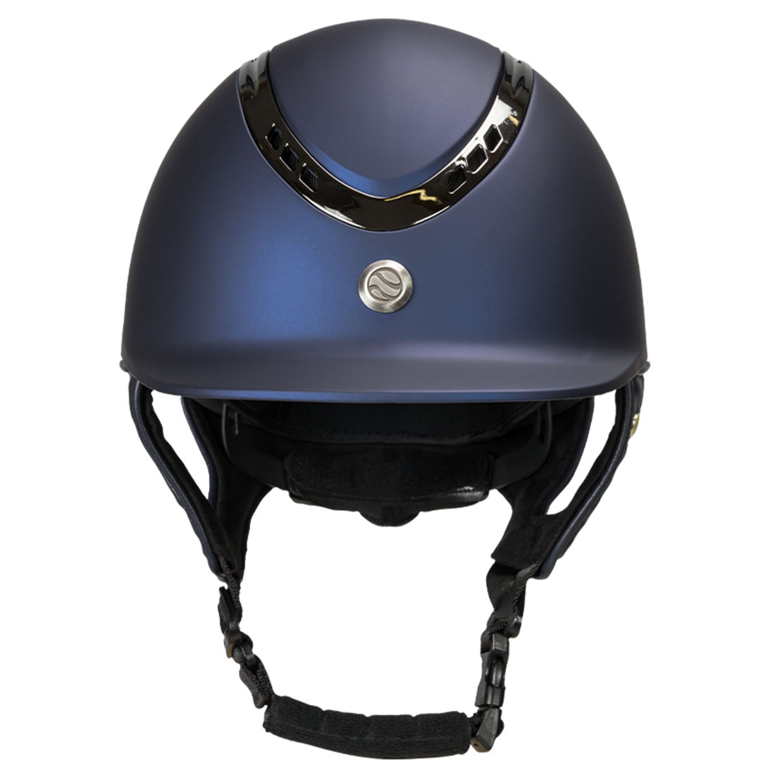 Casque d'équitation EQ3 Pardus avec vis Smooth Top Bleu Marine