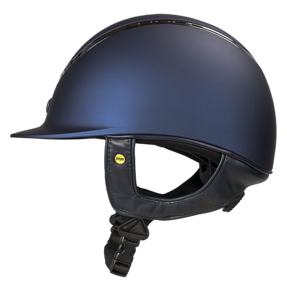 Casque d'équitation EQ3 Pardus avec vis Smooth Top Bleu Marine