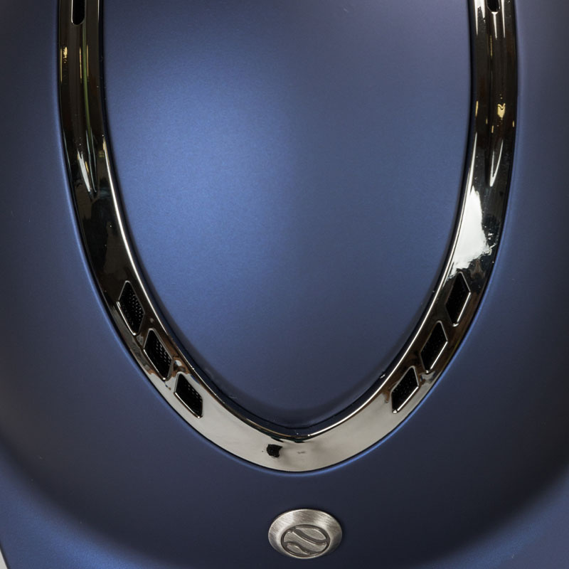 Casque d'équitation EQ3 Pardus avec vis Smooth Top Bleu Marine