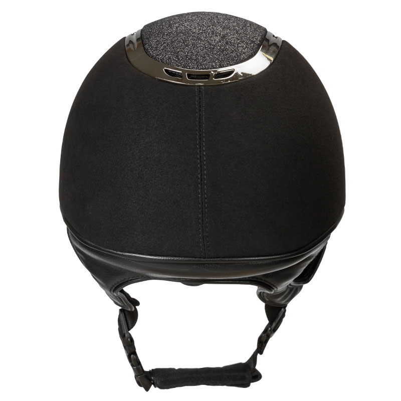 Casque d'équitation EQ3 Pardus avec vis Microfibre Pailletée Noir Sable