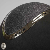 Casque d'équitation EQ3 Pardus avec vis Microfibre Pailletée Noir Sable Casque d'équitation EQ3 Pardus avec vis Microfibre Pailletée Noir Sable