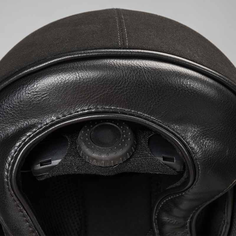 Casque d'équitation EQ3 Pardus avec vis Microfibre Pailletée Noir Sable