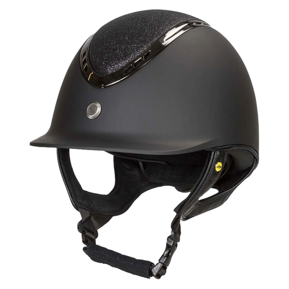 Casque d'équitation EQ3 Pardus avec vis Smooth Top Pailletée Noir Sable