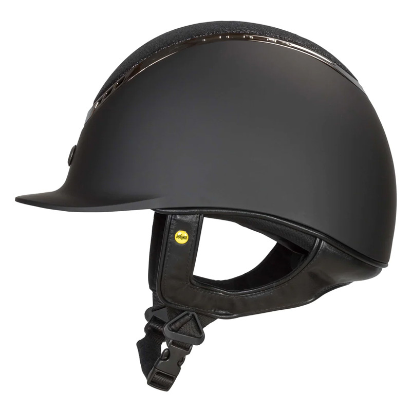 Casque d'équitation EQ3 Pardus avec vis Smooth Top Pailletée Noir Sable