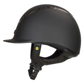 Casque d'équitation EQ3 Pardus avec vis Smooth Top Pailletée Noir Sable Casque d'équitation EQ3 Pardus avec vis Smooth Top Pailletée Noir Sable