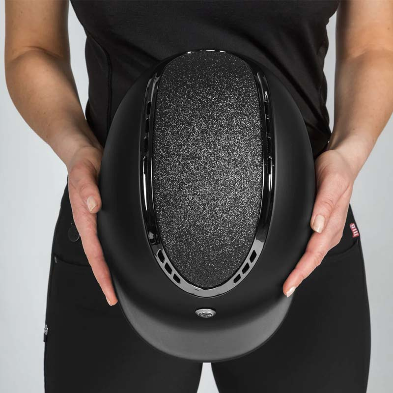 Casque d'équitation EQ3 Pardus avec vis Smooth Top Pailletée Noir Sable