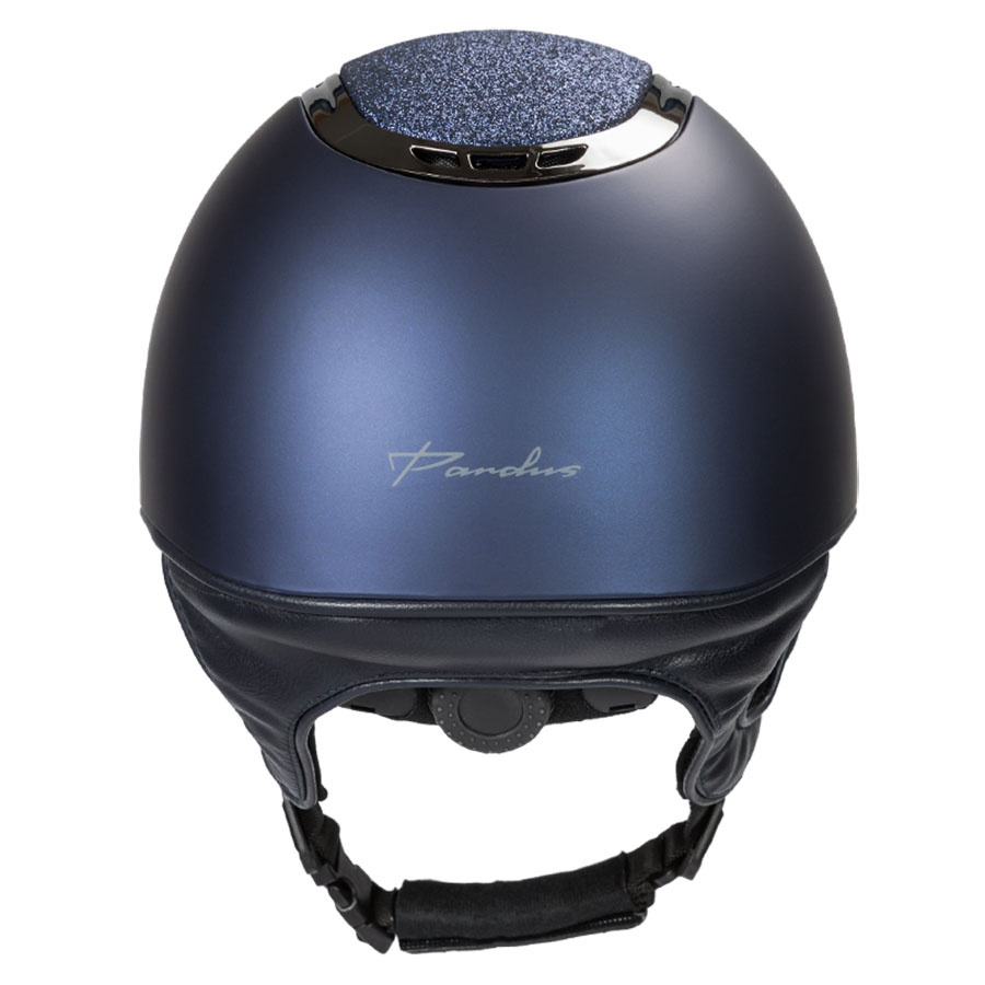 Casque d'équitation EQ3 Pardus avec vis Smooth Top Pailletée Bleu Marine Sable
