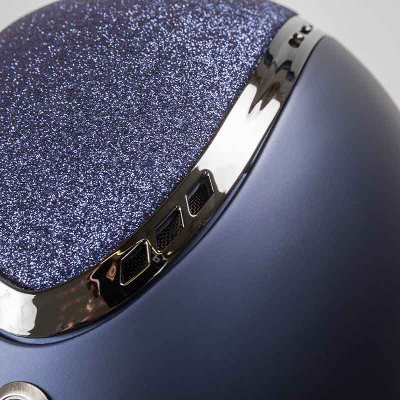 Casque d'équitation EQ3 Pardus avec vis Smooth Top Pailletée Bleu Marine Sable