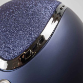 Casque d'équitation EQ3 Pardus avec vis Smooth Top Pailletée Bleu Marine Sable Casque d'équitation EQ3 Pardus avec vis Smooth Top Pailletée Bleu Marine Sable