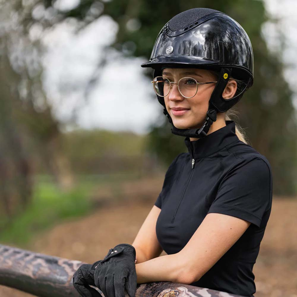 Casque EQ3 Pardus avec Vis Brillant Pailleté Noir Sable  