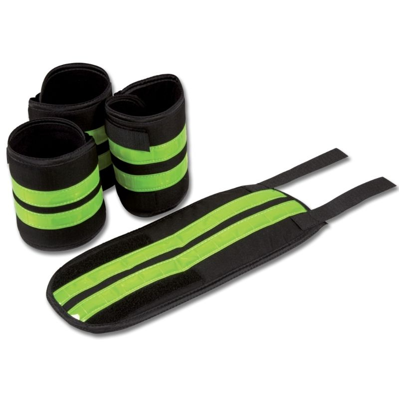 Réflecteurs pour jambes Set 4-pack Noir/Jaune