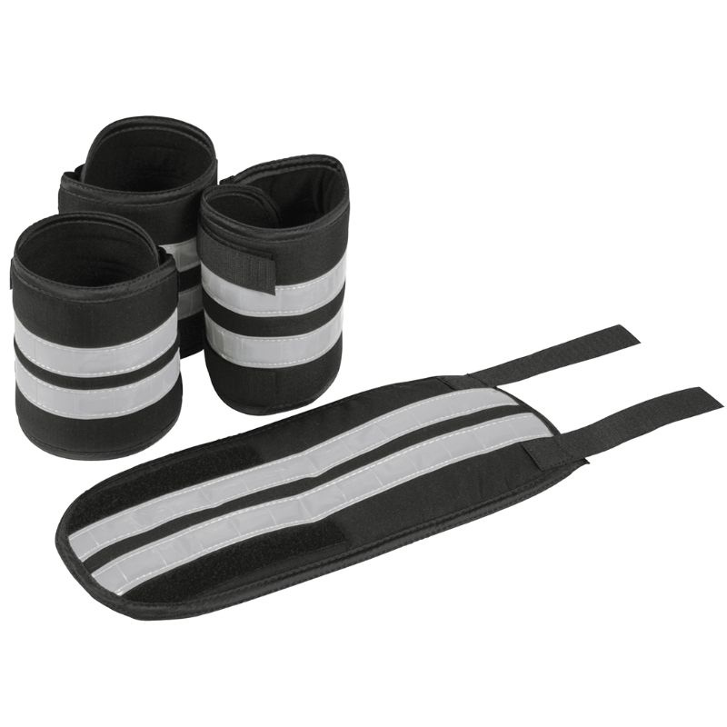 Réflecteurs pour jambes Set 4-pack Noir/Argent