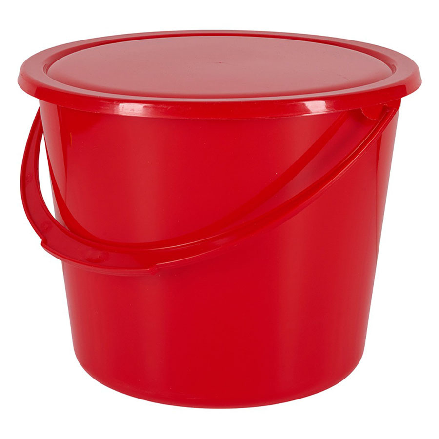 Seau avec couvercle HG Rouge