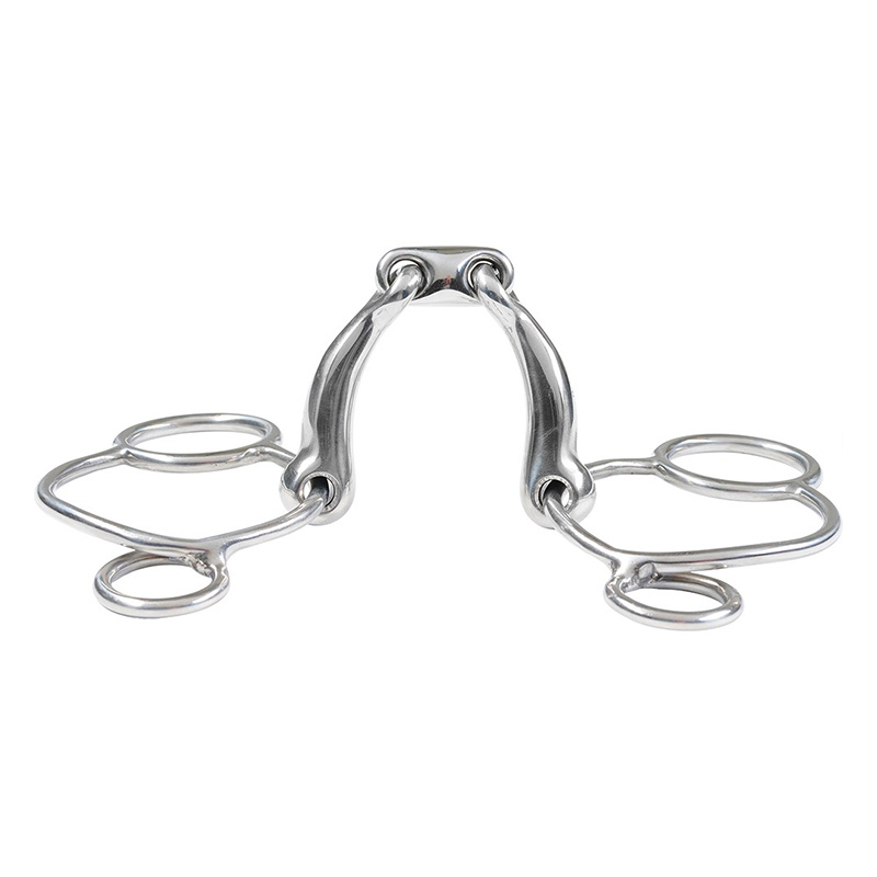Mors à double brisure Courbé 2,5 anneaux HG