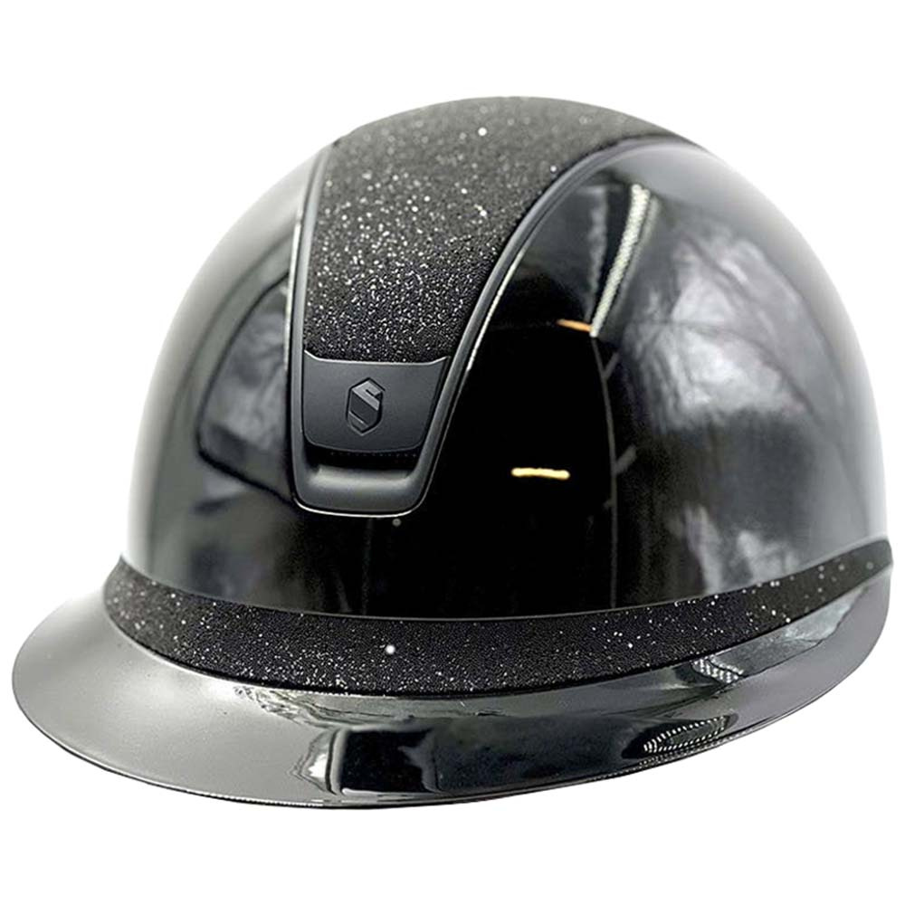 Casque d'équitation Miss Shield 2.0 Glossy Crystal Fabric Matt Trim Noir