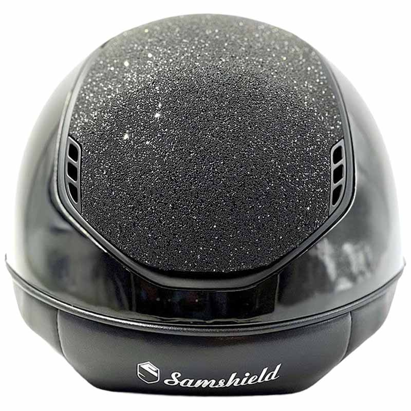 Casque d'équitation Miss Shield 2.0 Glossy Crystal Fabric Matt Trim Noir
