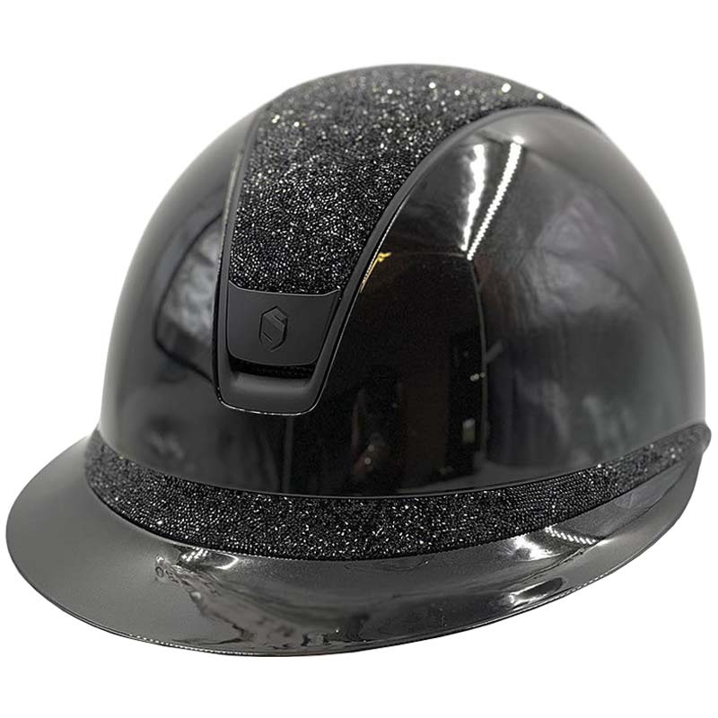 Casque d'équitation Miss Shield 2.0 Glossy Ultra Fine Rocks Matt Trim Noir