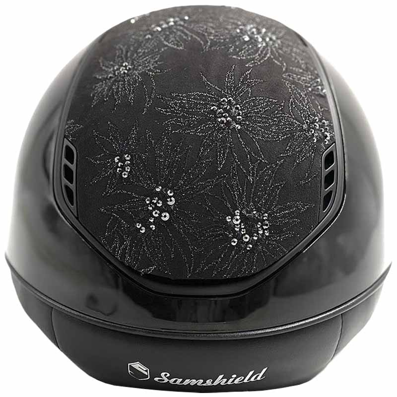 Casque d'équitation Miss Shield 2.0 Glossy Spring Flower Matt Trim Noir