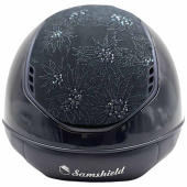Casque d'équitation Miss Shield 2.0 Glossy Spring Flower Matt Trim Bleu Marine Casque d'équitation Miss Shield 2.0 Glossy Spring Flower Matt Trim Bleu Marine