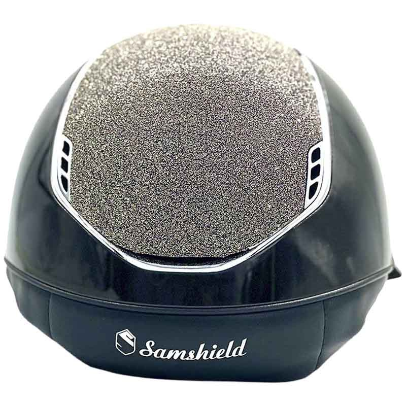 Casque d'équitation Miss Shield 2.0 Glossy Chrome Crystal Fabric Metal Eclipse Noir