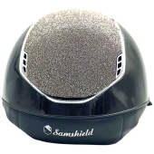 Casque d'équitation Miss Shield 2.0 Glossy Chrome Crystal Fabric Metal Eclipse Noir Casque d'équitation Miss Shield 2.0 Glossy Chrome Crystal Fabric Metal Eclipse Noir