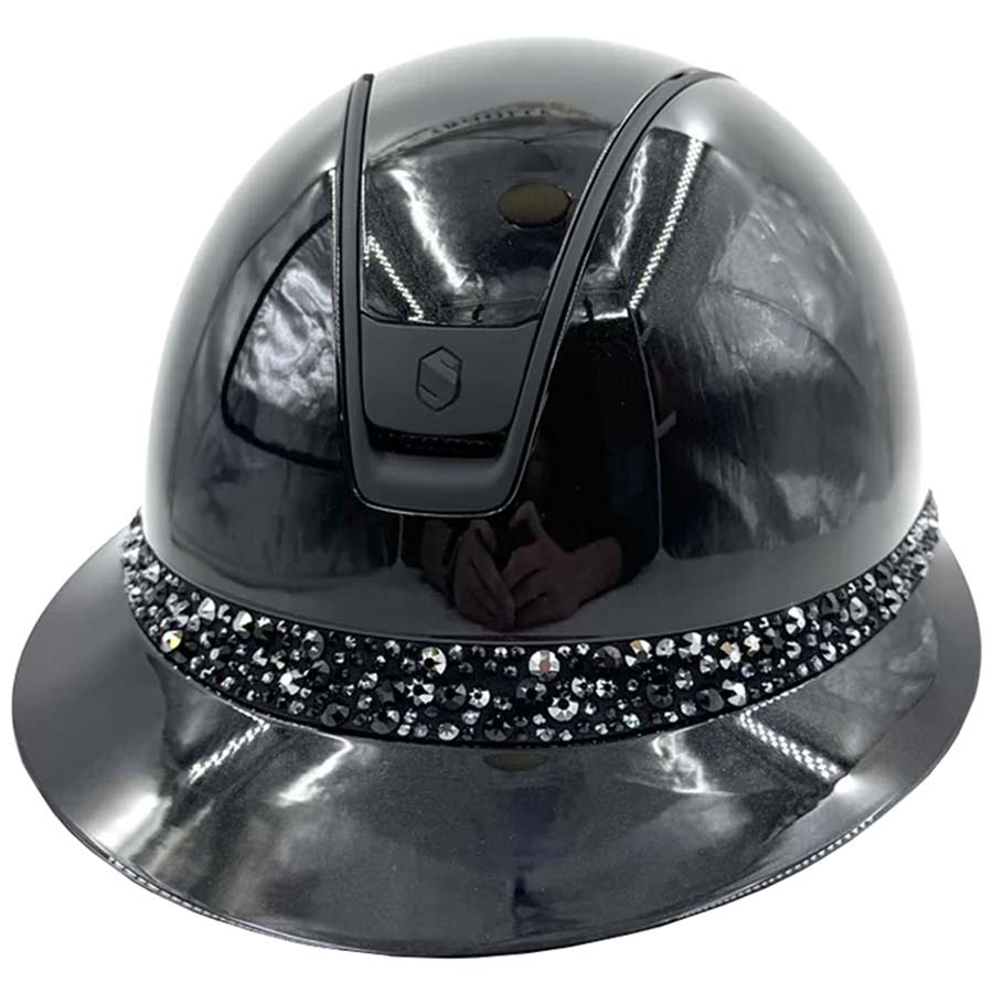 Casque d'équitation Miss Shield 2.0 Glossy Glacier Matt Trim Noir